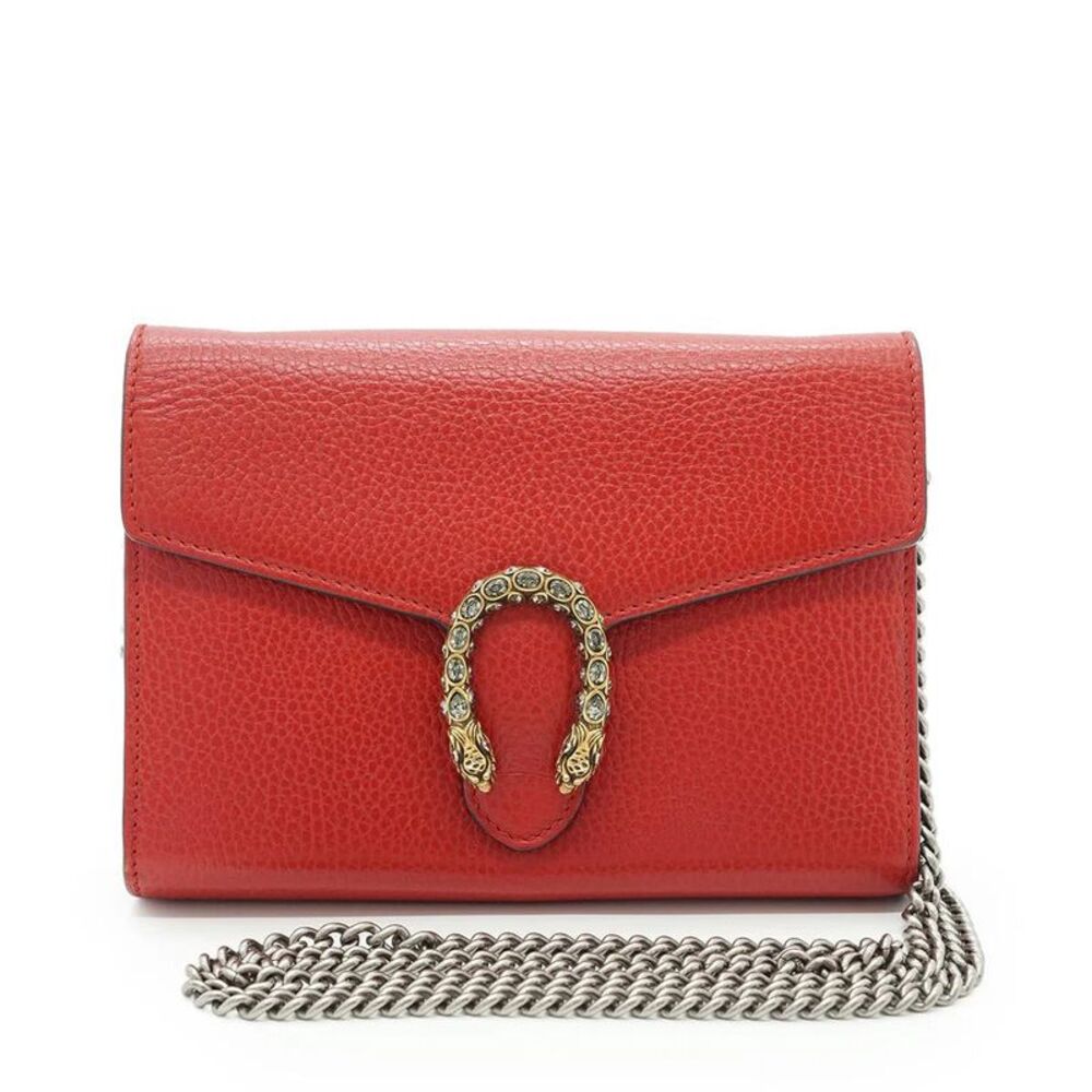 Gucci Leather Crossbody Bag Dionysus Chain Wallet